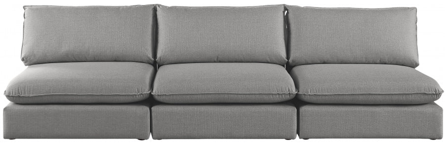 Mackenzie Grey Linen Textured 120" Modular Sofa - 688Grey-S120A - Vega Furniture