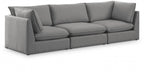 Mackenzie Grey Linen Textured 120" Modular Sofa - 688Grey-S120B - Vega Furniture