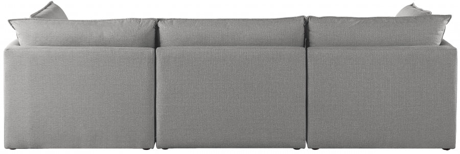 Mackenzie Grey Linen Textured 120" Modular Sofa - 688Grey-S120B - Vega Furniture