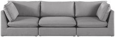 Mackenzie Grey Linen Textured 120" Modular Sofa - 688Grey-S120B - Vega Furniture