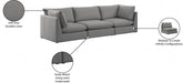 Mackenzie Grey Linen Textured 120" Modular Sofa - 688Grey-S120B - Vega Furniture