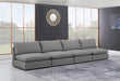 Mackenzie Grey Linen Textured 160" Modular Sofa - 688Grey-S160A - Vega Furniture