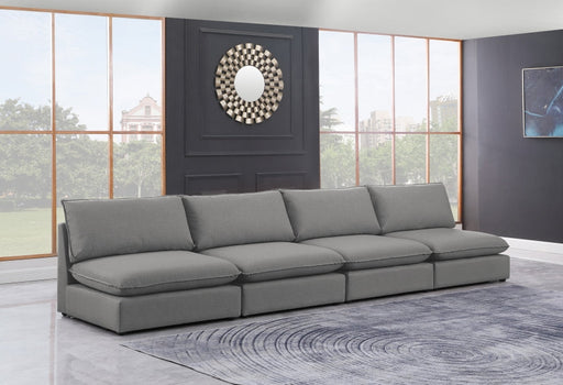 Mackenzie Grey Linen Textured 160" Modular Sofa - 688Grey-S160A - Vega Furniture