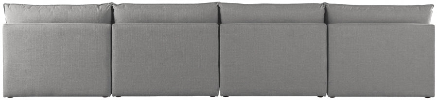 Mackenzie Grey Linen Textured 160" Modular Sofa - 688Grey-S160A - Vega Furniture