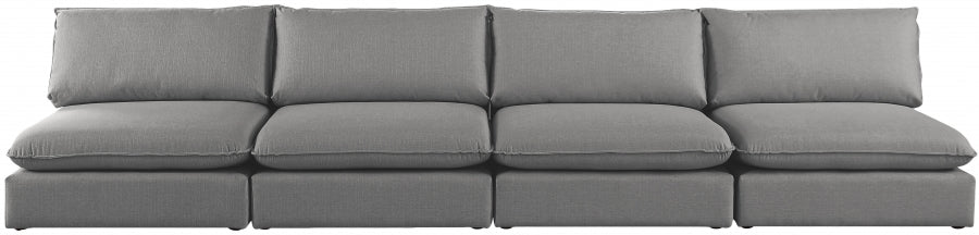 Mackenzie Grey Linen Textured 160" Modular Sofa - 688Grey-S160A - Vega Furniture