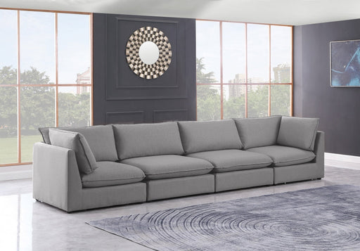 Mackenzie Grey Linen Textured 160" Modular Sofa - 688Grey-S160B - Vega Furniture