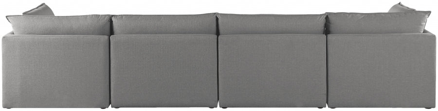 Mackenzie Grey Linen Textured 160" Modular Sofa - 688Grey-S160B - Vega Furniture