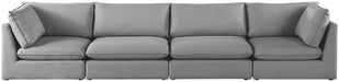 Mackenzie Grey Linen Textured 160" Modular Sofa - 688Grey-S160B - Vega Furniture