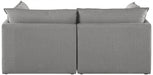 Mackenzie Grey Linen Textured 80" Modular Loveseat - 688Grey-S80B - Vega Furniture