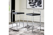 Madanere Black/Chrome Finish Bar Height Barstool, Set of 2 - D275-630 - Vega Furniture