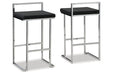 Madanere Black/Chrome Finish Bar Height Barstool, Set of 2 - D275-630 - Vega Furniture