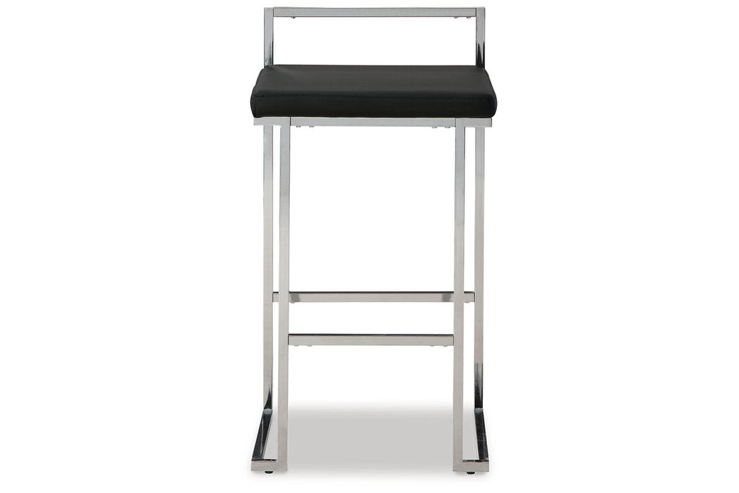 Madanere Black/Chrome Finish Bar Height Barstool, Set of 2 - D275-630 - Vega Furniture