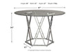 Madanere Chrome Finish Dining Table - D275-15 - Vega Furniture
