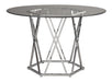 Madanere White/Chrome 5-Piece Round Dining Set - SET | D275-15 | D275-02 - Vega Furniture