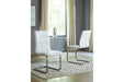 Madanere White/Chrome Finish Dining Chair, Set of 4 - D275-02 - Vega Furniture