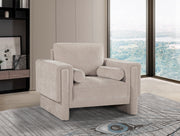 Madeline Chenille Fabric Living Room Chair Beige - 152Beige-C - Vega Furniture