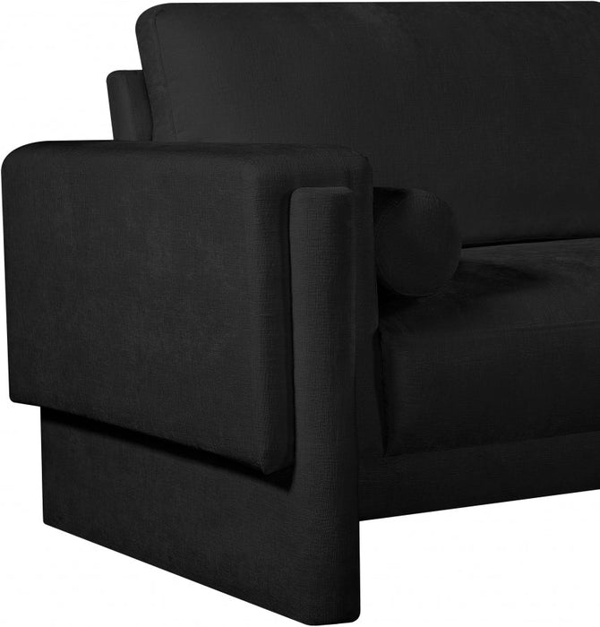 Madeline Chenille Fabric Living Room Chair Black - 152Black-C - Vega Furniture