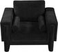 Madeline Chenille Fabric Living Room Chair Black - 152Black-C - Vega Furniture