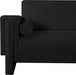 Madeline Chenille Fabric Living Room Chair Black - 152Black-C - Vega Furniture