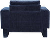 Madeline Chenille Fabric Living Room Chair Blue - 152Navy-C - Vega Furniture