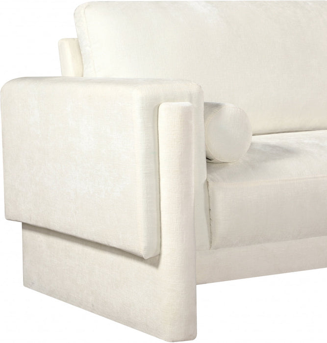 Madeline Chenille Fabric Living Room Chair Cream - 152Cream-C - Vega Furniture