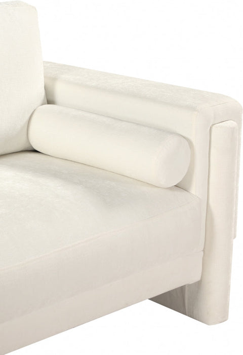 Madeline Chenille Fabric Living Room Chair Cream - 152Cream-C - Vega Furniture