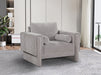 Madeline Chenille Fabric Living Room Chair Grey - 152Grey-C - Vega Furniture