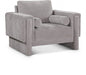 Madeline Chenille Fabric Living Room Chair Grey - 152Grey-C - Vega Furniture