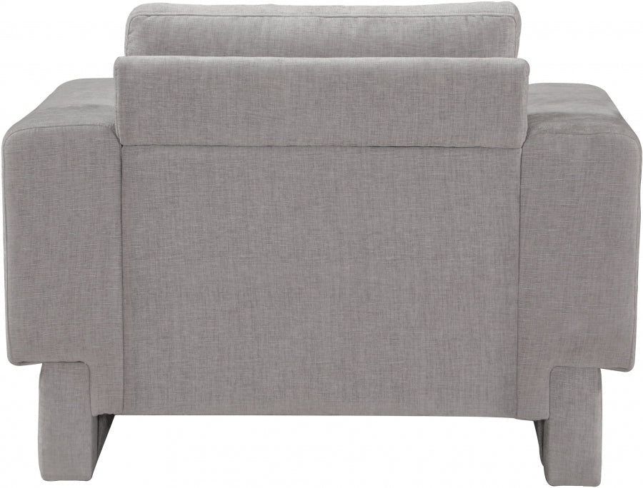 Madeline Chenille Fabric Living Room Chair Grey - 152Grey-C - Vega Furniture