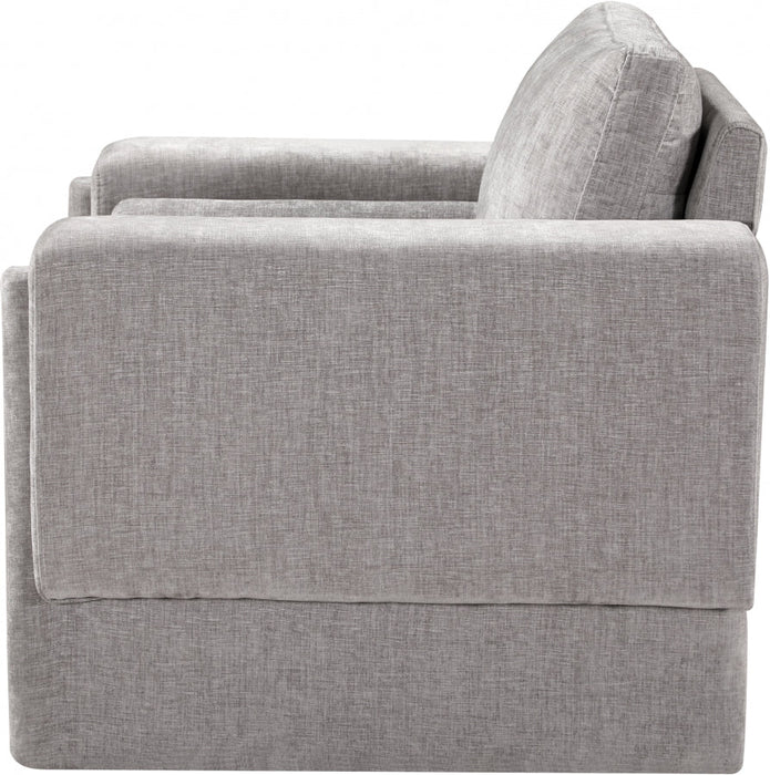 Madeline Chenille Fabric Living Room Chair Grey - 152Grey-C - Vega Furniture