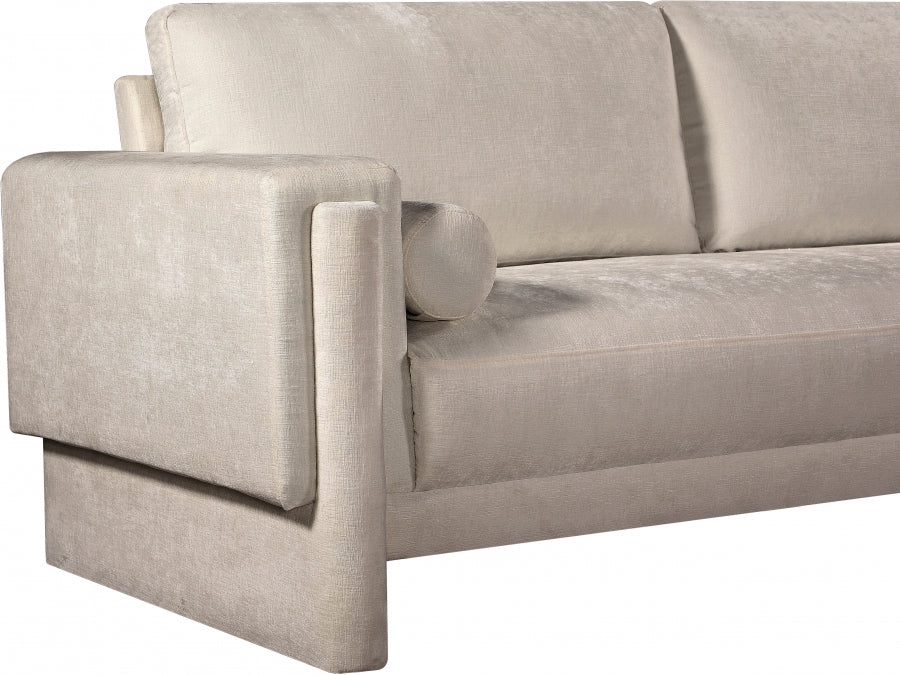 Madeline Chenille Fabric Loveseat Beige - 152Beige-L - Vega Furniture