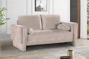 Madeline Chenille Fabric Loveseat Beige - 152Beige-L - Vega Furniture