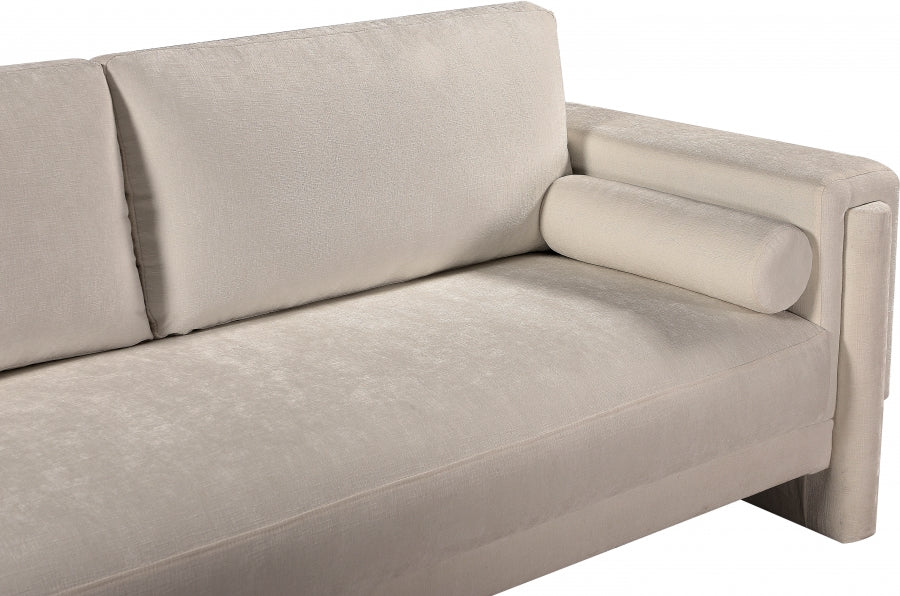 Madeline Chenille Fabric Loveseat Beige - 152Beige-L - Vega Furniture