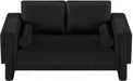 Madeline Chenille Fabric Loveseat Black - 152Black-L - Vega Furniture