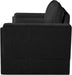 Madeline Chenille Fabric Loveseat Black - 152Black-L - Vega Furniture