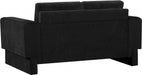 Madeline Chenille Fabric Loveseat Black - 152Black-L - Vega Furniture