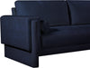 Madeline Chenille Fabric Loveseat Blue - 152Navy-L - Vega Furniture