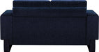 Madeline Chenille Fabric Loveseat Blue - 152Navy-L - Vega Furniture