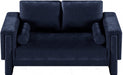 Madeline Chenille Fabric Loveseat Blue - 152Navy-L - Vega Furniture