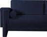 Madeline Chenille Fabric Loveseat Blue - 152Navy-L - Vega Furniture