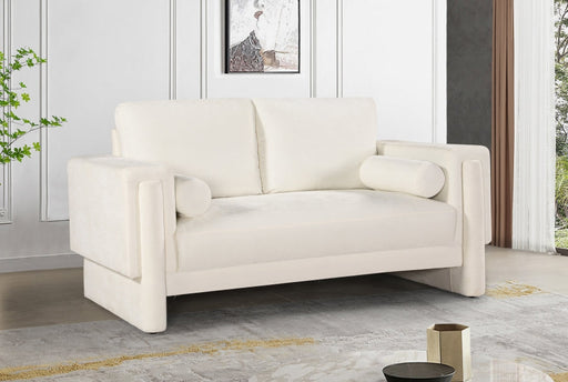 Madeline Chenille Fabric Loveseat Cream - 152Cream-L - Vega Furniture