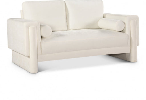 Madeline Chenille Fabric Loveseat Cream - 152Cream-L - Vega Furniture