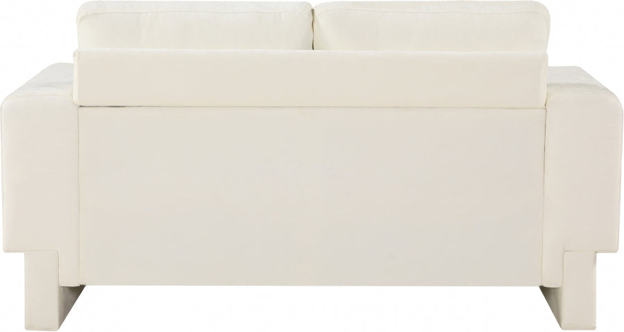 Madeline Chenille Fabric Loveseat Cream - 152Cream-L - Vega Furniture