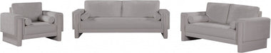 Madeline Chenille Fabric Loveseat Grey - 152Grey-L - Vega Furniture