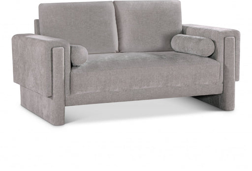 Madeline Chenille Fabric Loveseat Grey - 152Grey-L - Vega Furniture