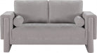 Madeline Chenille Fabric Loveseat Grey - 152Grey-L - Vega Furniture