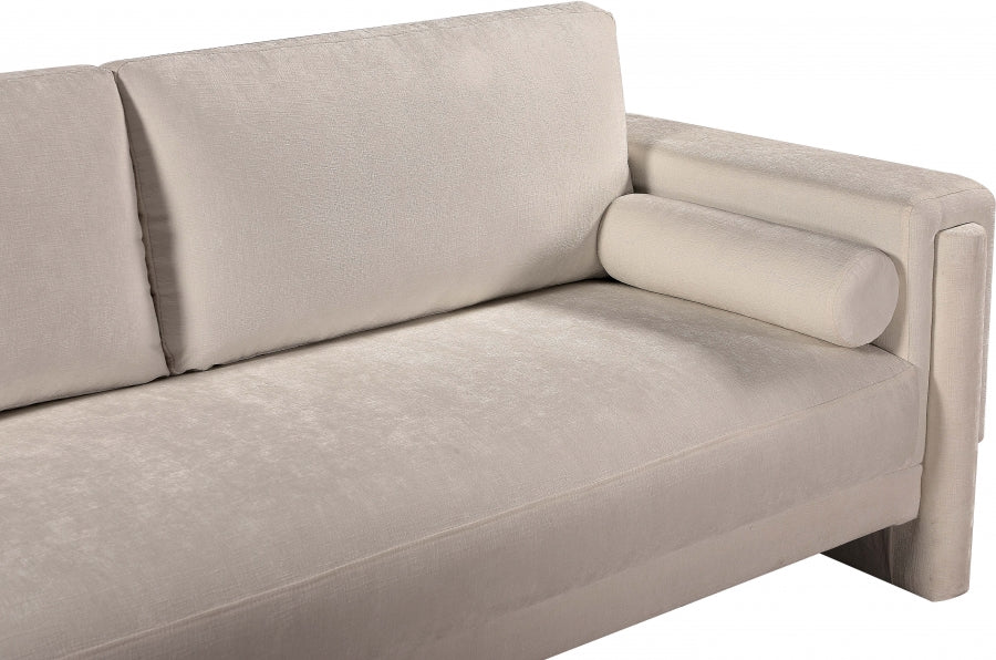 Madeline Chenille Fabric Sofa Beige - 152Beige-S - Vega Furniture