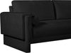 Madeline Chenille Fabric Sofa Black - 152Black-S - Vega Furniture