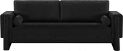 Madeline Chenille Fabric Sofa Black - 152Black-S - Vega Furniture