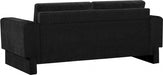 Madeline Chenille Fabric Sofa Black - 152Black-S - Vega Furniture